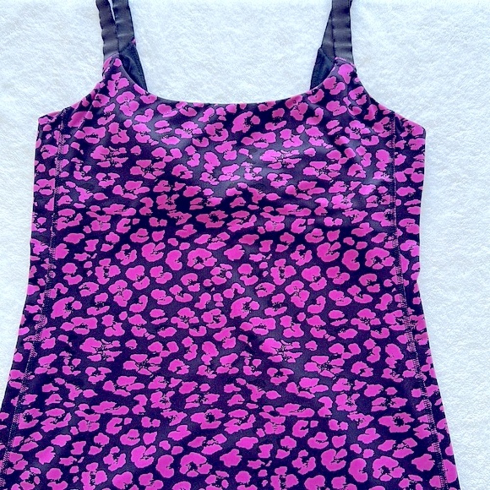 Lululemon Barre None Tank Mini Cherry Cheetah Ultra Violet Naval Blue Size 10